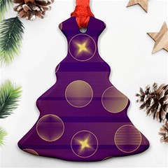 Background Purple Lines Decorative Ornament (christmas Tree)  by Pakrebo