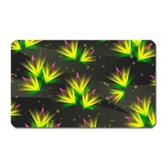 Background Floral Abstract Lines Magnet (rectangular) by Pakrebo