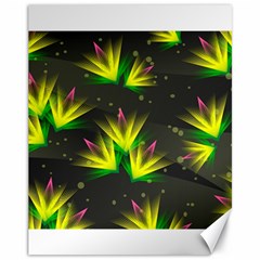 Background Floral Abstract Lines Canvas 11  X 14  by Pakrebo