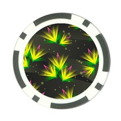 Background Floral Abstract Lines Poker Chip Card Guard by Pakrebo