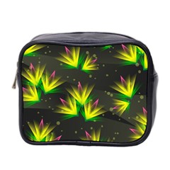 Background Floral Abstract Lines Mini Toiletries Bag (two Sides) by Pakrebo