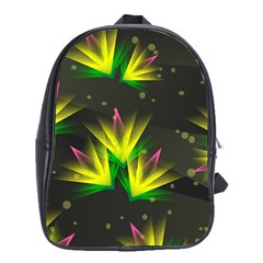 Background Floral Abstract Lines School Bag (xl) by Pakrebo