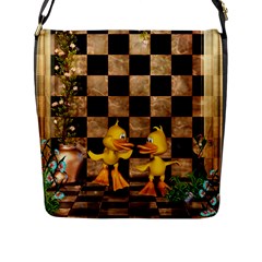 Cute Little Ducks Flap Closure Messenger Bag (l) by FantasyWorld7