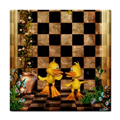 Cute Little Ducks Tile Coasters by FantasyWorld7