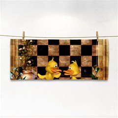 Cute Little Ducks Hand Towel by FantasyWorld7