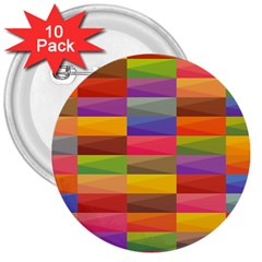 Abstract Background Geometric 3  Buttons (10 Pack)  by Mariart