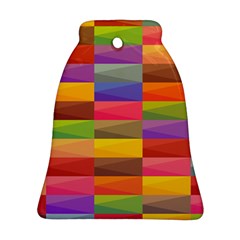 Abstract Background Geometric Bell Ornament (two Sides)