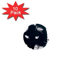 Cat Nature Design Animal Skin Black 1  Mini Magnet (10 Pack)  by HermanTelo