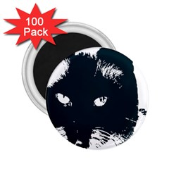 Cat Nature Design Animal Skin Black 2 25  Magnets (100 Pack)  by HermanTelo