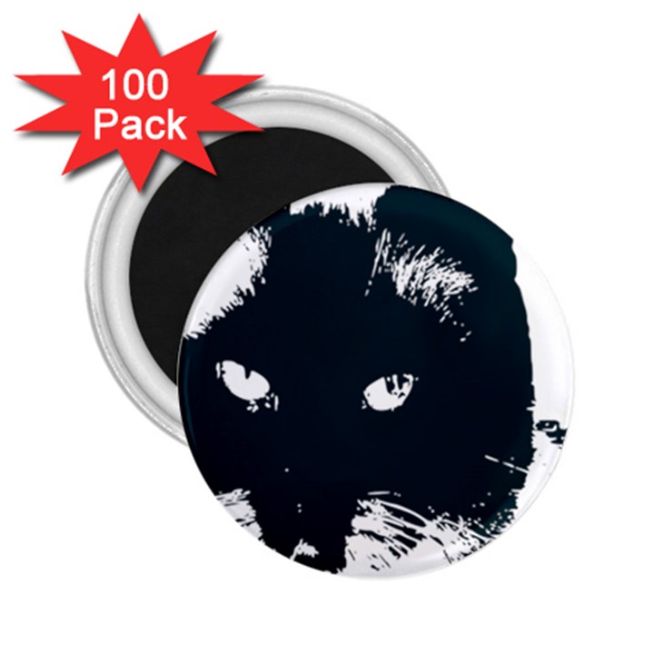 Cat Nature Design Animal Skin Black 2.25  Magnets (100 pack) 