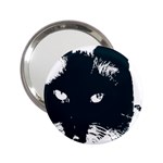 Cat Nature Design Animal Skin Black 2.25  Handbag Mirrors Front