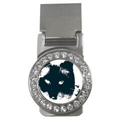 Cat Nature Design Animal Skin Black Money Clips (cz)  by HermanTelo