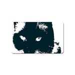 Cat Nature Design Animal Skin Black Magnet (Name Card) Front