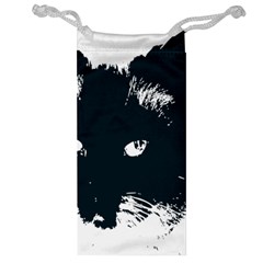 Cat Nature Design Animal Skin Black Jewelry Bag