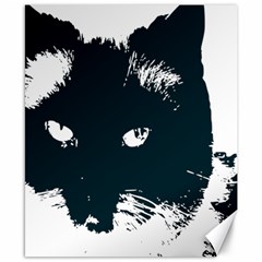 Cat Nature Design Animal Skin Black Canvas 8  X 10 