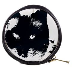 Cat Nature Design Animal Skin Black Mini Makeup Bag by HermanTelo