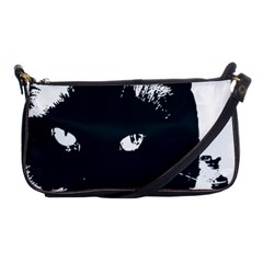 Cat Nature Design Animal Skin Black Shoulder Clutch Bag by HermanTelo