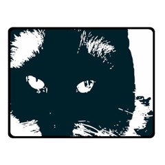 Cat Nature Design Animal Skin Black Fleece Blanket (small)