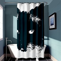 Cat Nature Design Animal Skin Black Shower Curtain 36  X 72  (stall) 