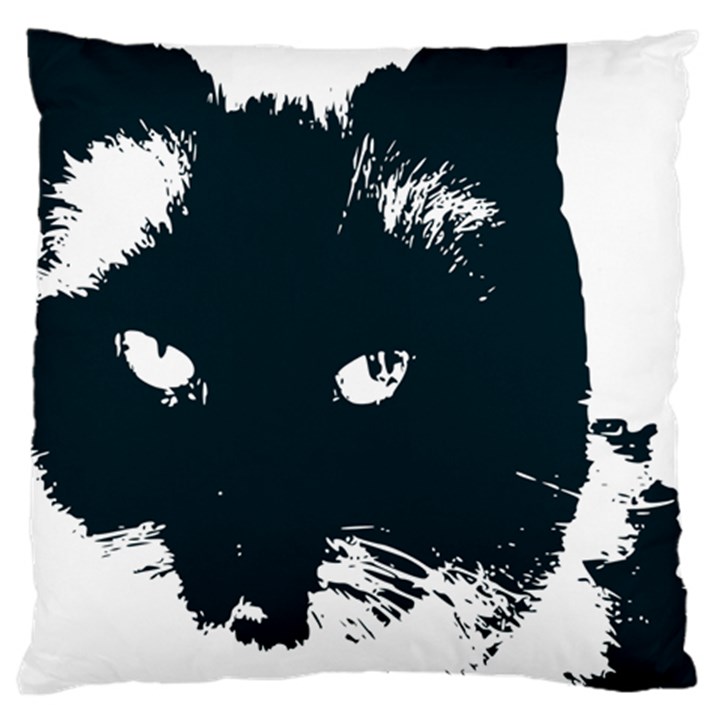 Cat Nature Design Animal Skin Black Large Cushion Case (Two Sides)