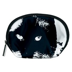 Cat Nature Design Animal Skin Black Accessory Pouch (medium) by HermanTelo