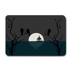 Birds Moon Moonlight Tree Animal Small Doormat 