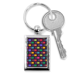 Background Colorful Geometric Key Chain (rectangle) by HermanTelo