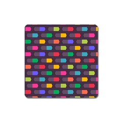 Background Colorful Geometric Square Magnet