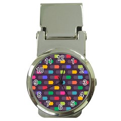 Background Colorful Geometric Money Clip Watches