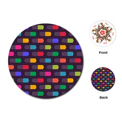 Background Colorful Geometric Playing Cards (round)