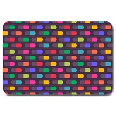 Background Colorful Geometric Large Doormat  by HermanTelo