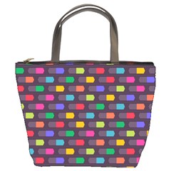 Background Colorful Geometric Bucket Bag