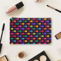 Background Colorful Geometric Cosmetic Bag (medium)