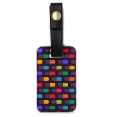 Background Colorful Geometric Luggage Tag (one Side)