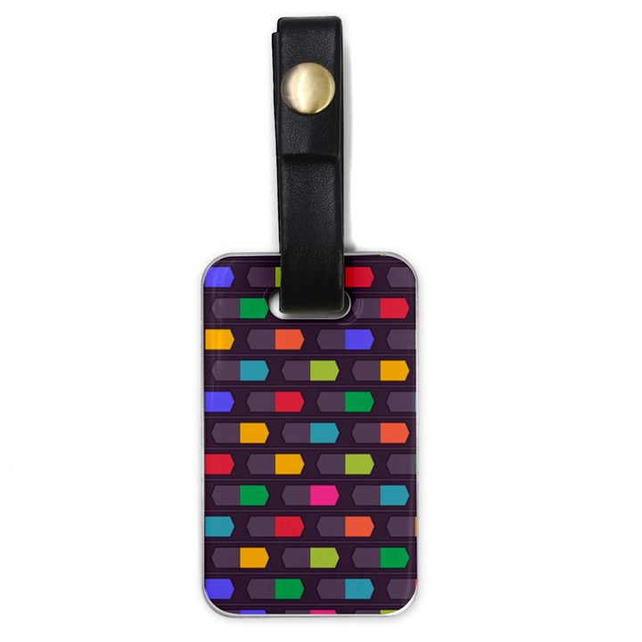 Background Colorful Geometric Luggage Tag (one side)