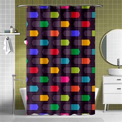 Background Colorful Geometric Shower Curtain 48  X 72  (small)  by HermanTelo