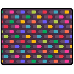 Background Colorful Geometric Double Sided Fleece Blanket (medium) 