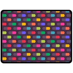 Background Colorful Geometric Double Sided Fleece Blanket (large) 