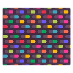 Background Colorful Geometric Double Sided Flano Blanket (small) 