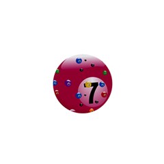 Billiard Ball Ball Game Pink 1  Mini Buttons by HermanTelo