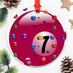 Billiard Ball Ball Game Pink Ornament (Round)