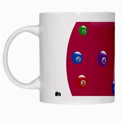 Billiard Ball Ball Game Pink White Mugs by HermanTelo