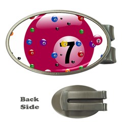 Billiard Ball Ball Game Pink Money Clips (Oval) 