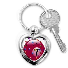 Billiard Ball Ball Game Pink Key Chain (Heart)