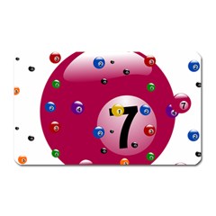 Billiard Ball Ball Game Pink Magnet (rectangular) by HermanTelo