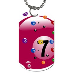 Billiard Ball Ball Game Pink Dog Tag (one Side) by HermanTelo