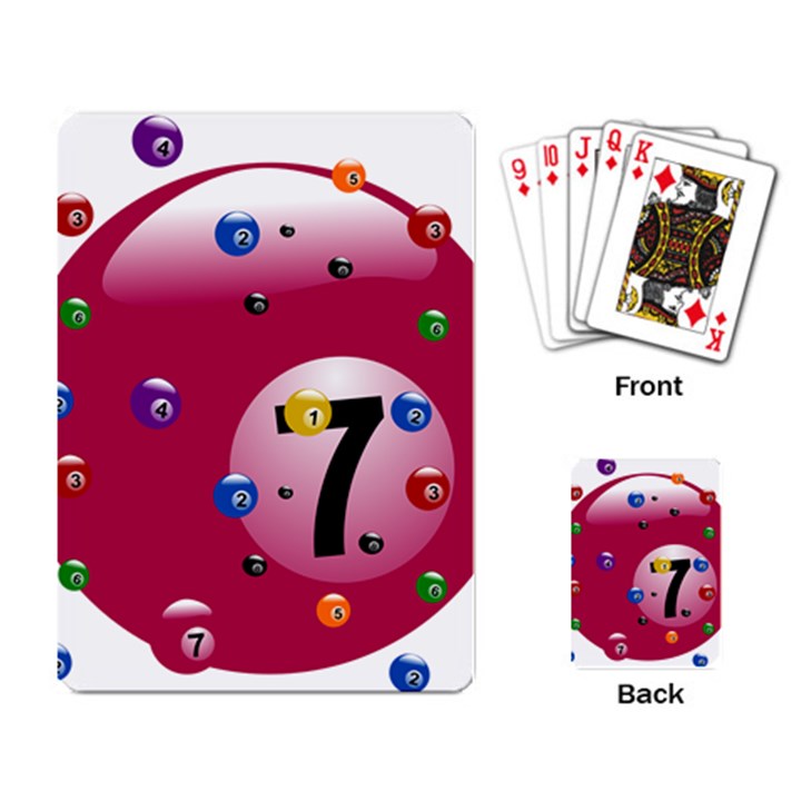 Billiard Ball Ball Game Pink Playing Cards Single Design