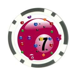 Billiard Ball Ball Game Pink Poker Chip Card Guard by HermanTelo