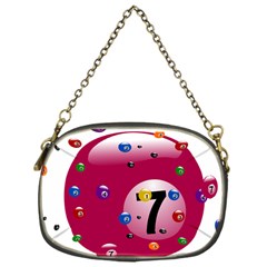 Billiard Ball Ball Game Pink Chain Purse (one Side)