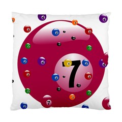 Billiard Ball Ball Game Pink Standard Cushion Case (two Sides) by HermanTelo